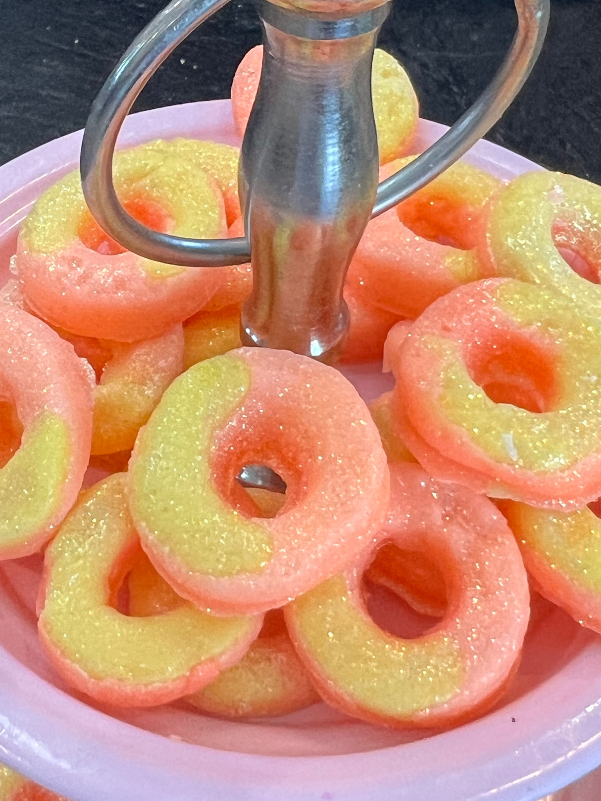 Peach Ring Candy Soy Wax Embeds Scented in Peach Candy- Candle Making