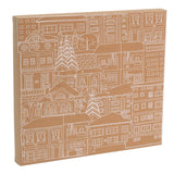 Advent Calendar Boxes with Tray - Kraft (Set of 12 Boxes and Trays)