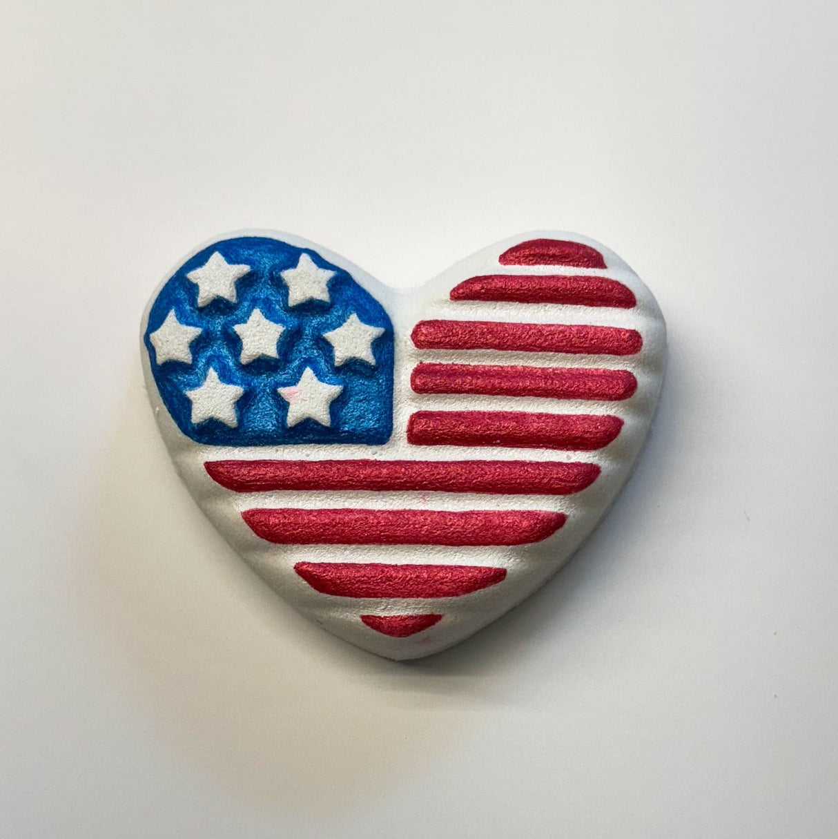 Fourth of July Heart Plastic Hand Mold