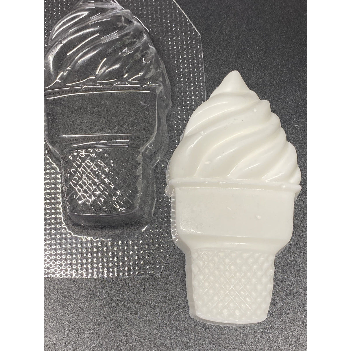 Swirl Ice Cream Plastic Hand Mold