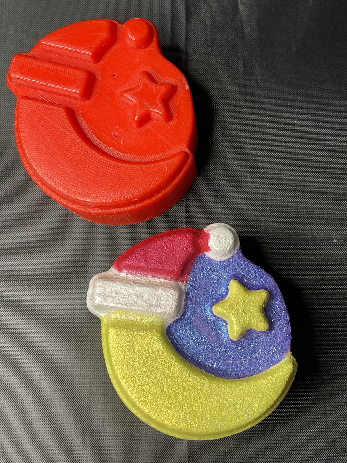 Santa Moon and Star Plastic Hand Mold