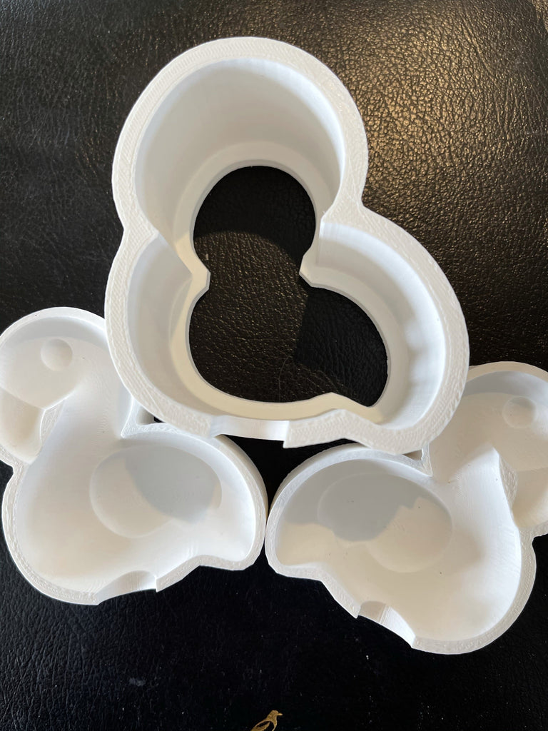 Heart mold form for bathbomb from 1cm to 20cm 3D model 3D printable