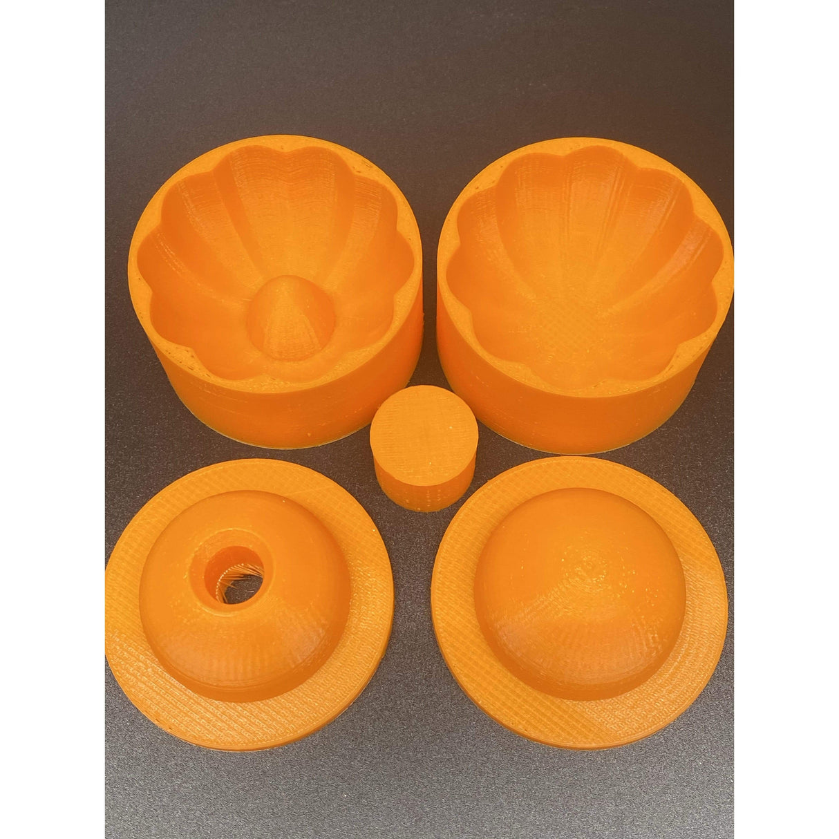 Pumpkin Bombshell Bath Bomb Mold 3 D Printed ( full set)