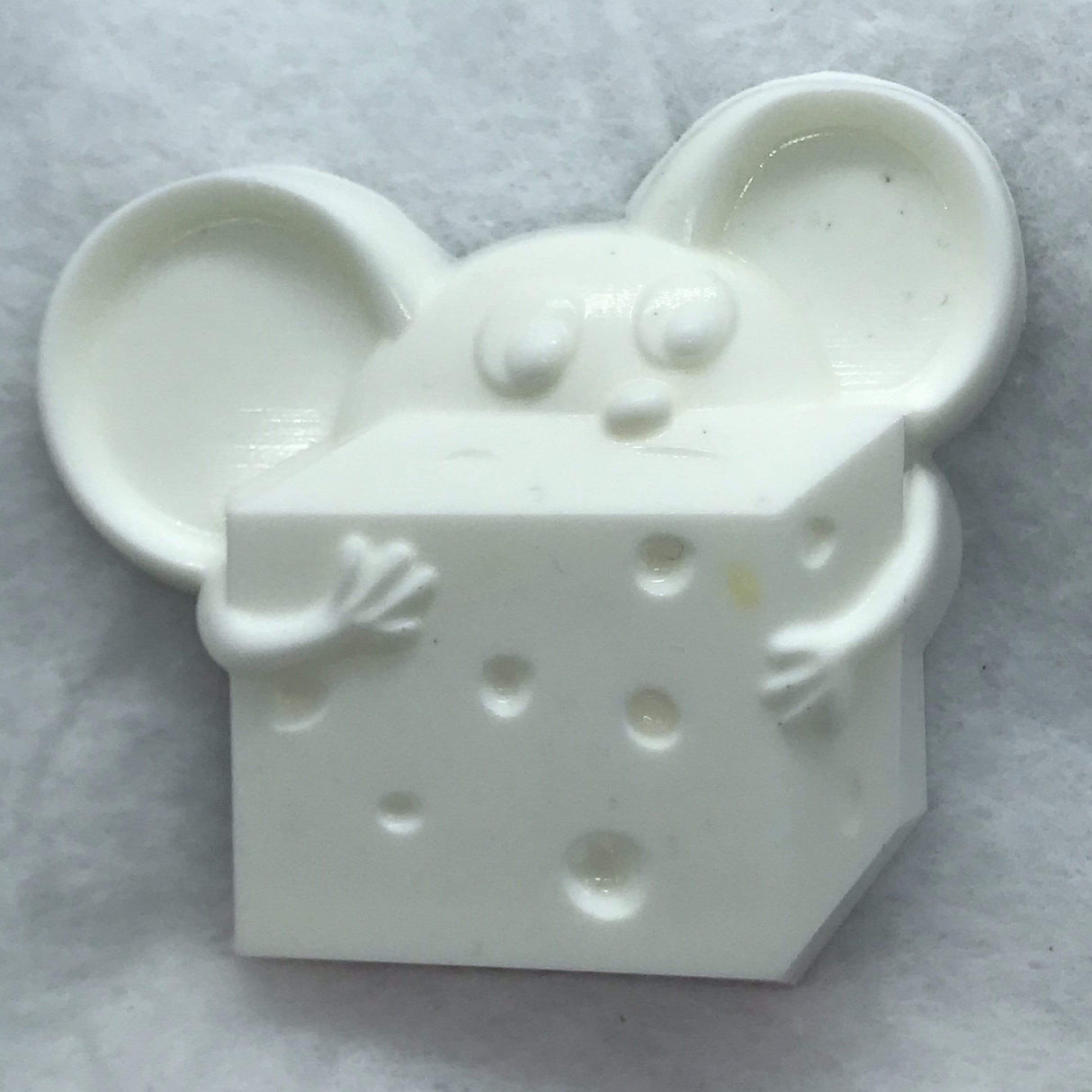 Mouse with Cheese Plastic Hand Mold